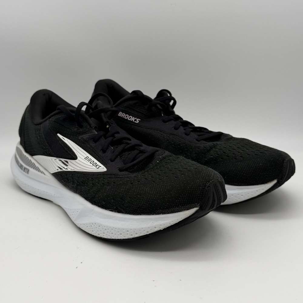 Brooks Adrenaline GTS 24 Mens Size 13 D Black White Running Shoes 1104371D037